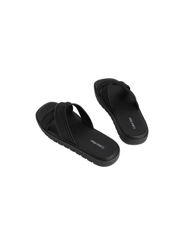 Calvin Klein Pantolette »SQ MOLDED SANDAL XCROSS WB« Strandschuh, Sommerschuh, Badepantolette, Flat mit Logoschriftzug