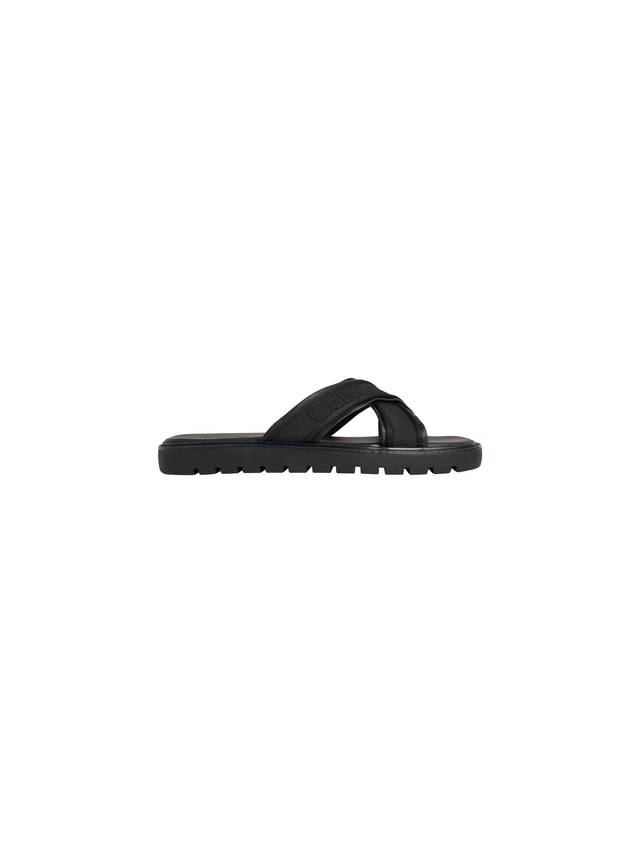 Calvin Klein Pantolette »SQ MOLDED SANDAL XCROSS WB« Strandschuh, Sommerschuh, Badepantolette, Flat mit Logoschriftzug