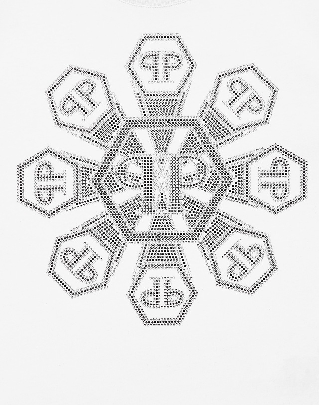 PHILIPP PLEIN T-Shirt »Monogram Mit Schmucksteinen«