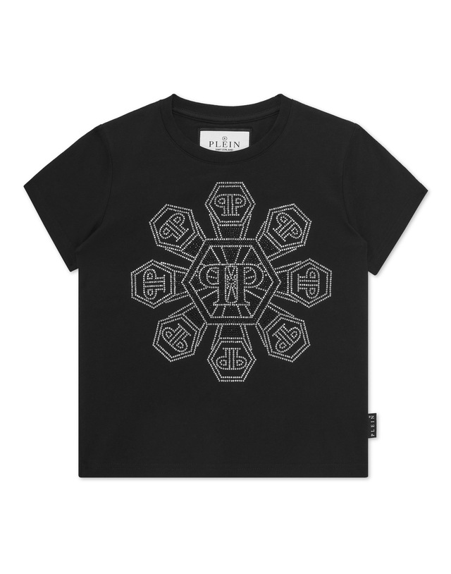 PHILIPP PLEIN T-Shirt »Monogram Mit Schmucksteinen«