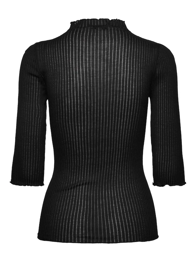 rosemunde Stehkragenshirt »Belize silk shirt« leicht transparentes Shirt, 3/4 Arm, mit Stehkragen, Seidenmix