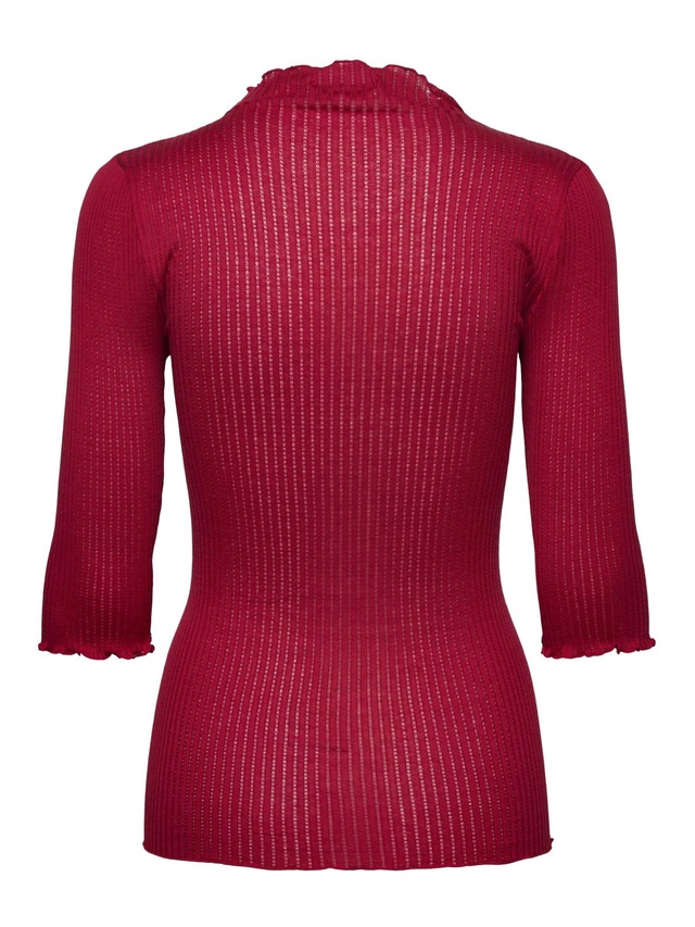rosemunde Stehkragenshirt »Belize silk shirt« leicht transparentes Shirt, 3/4 Arm, mit Stehkragen, Seidenmix
