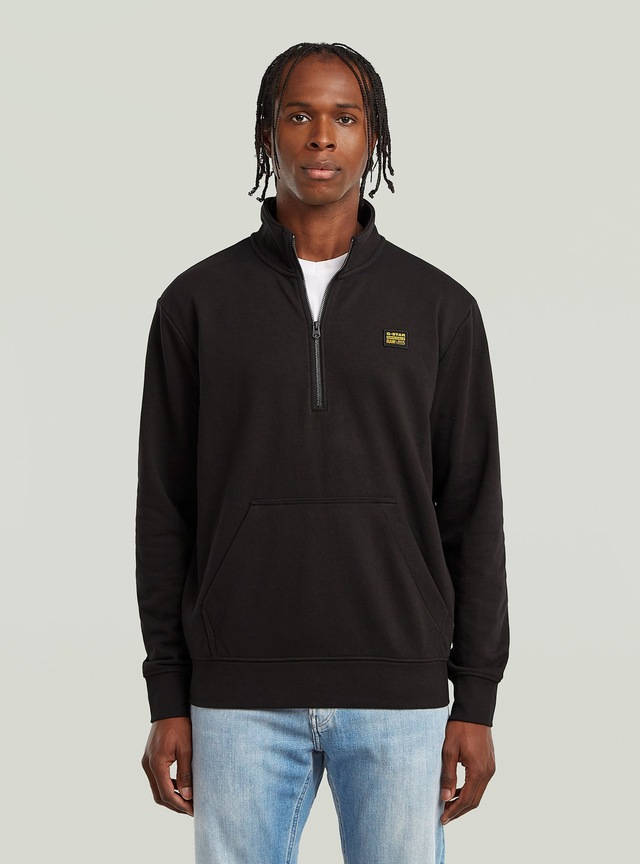 G-STAR Longpullover »Half Zip Sweatshirt Label Badge«