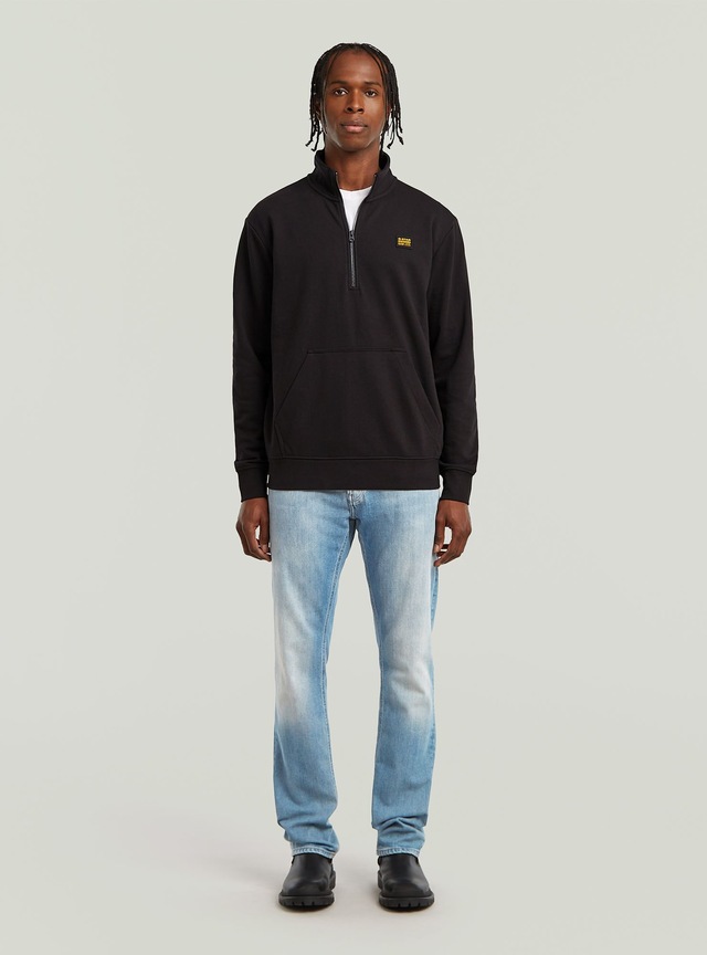 G-STAR Longpullover »Half Zip Sweatshirt Label Badge«