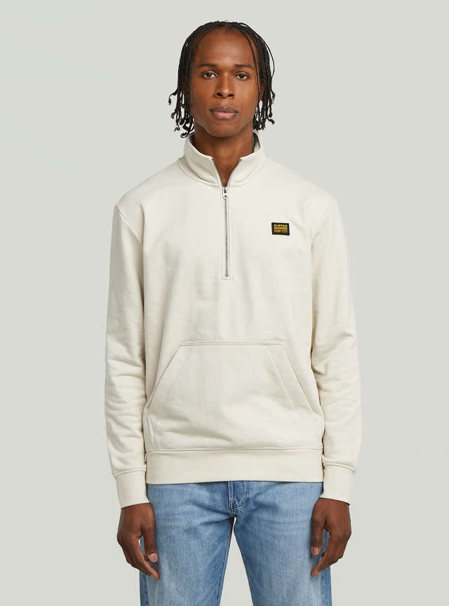 G-STAR Longpullover »Half Zip Sweatshirt Label Badge«