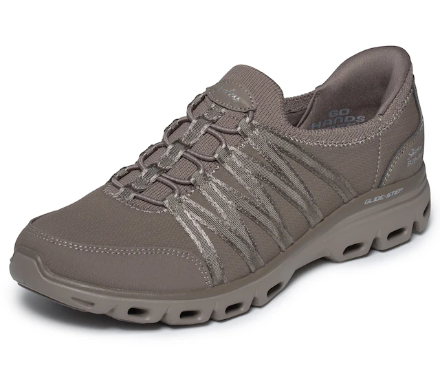 Skechers Slip-On Sneaker »GLIDE-STEP COMFORT-STEADY GRACE« Schlupfschuh, Halbschuh, Freizeitschuh mit Slip ins