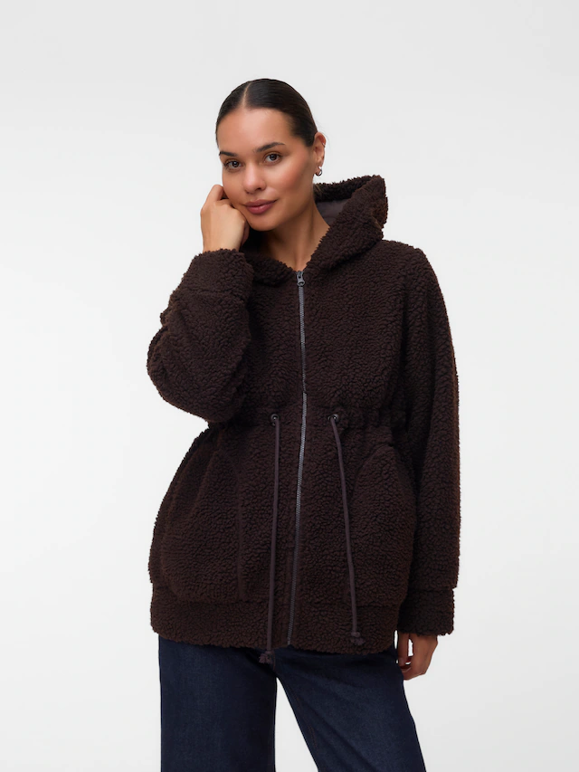 Mamalicious Kapuzenplüschjacke »MLRACHEL 3IN1 TEDDY JACKET NOOS« mit Kapuze Kunstfaser, regular fit