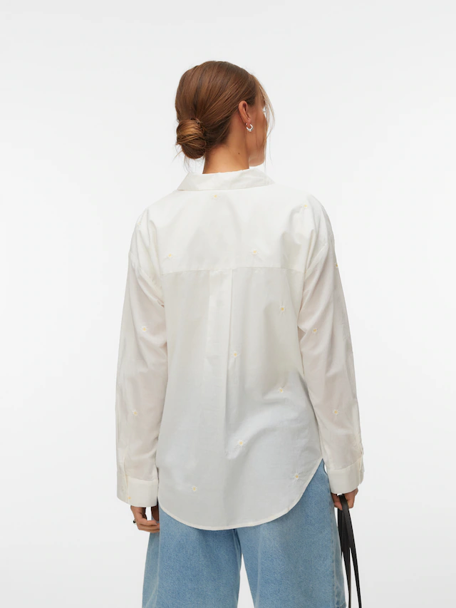Vero Moda Langarmbluse »VMODONA LS SHIRT WVN NOOS« Baumwolle, regular fit