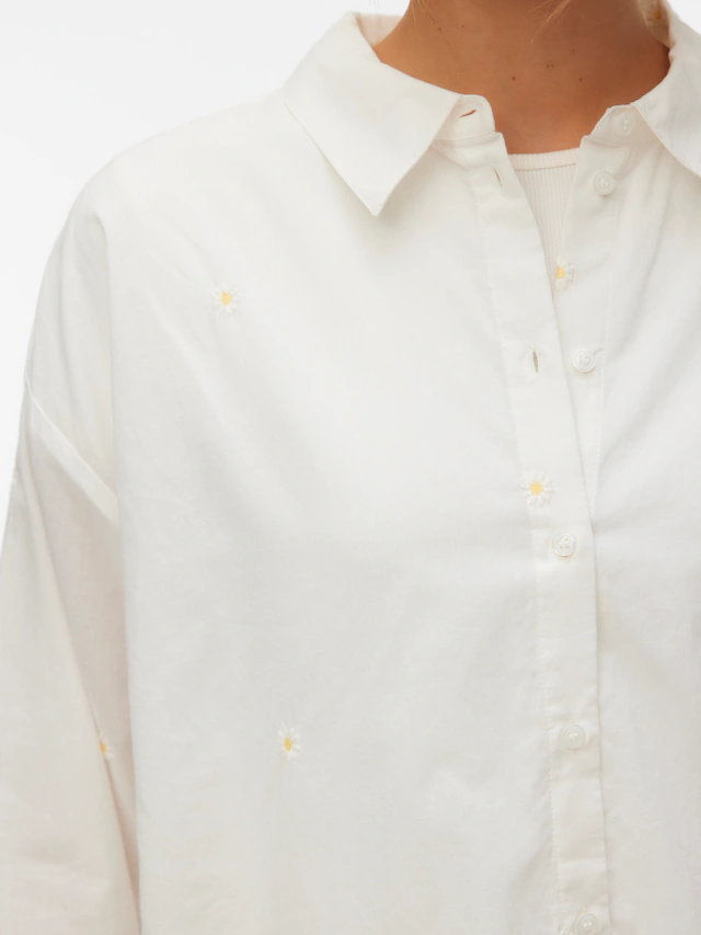 Vero Moda Langarmbluse »VMODONA LS SHIRT WVN NOOS« Baumwolle, regular fit