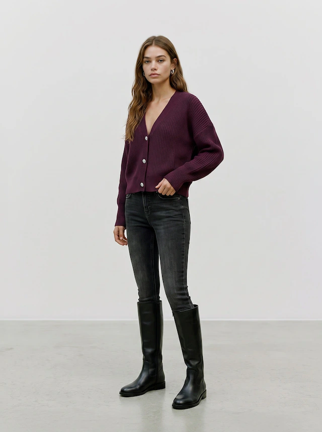 Vero Moda Strickjacke »VMLEALIGHT LS V-NECK JEWEL CARDIGAN NOOS« Kunstfaser, regular fit