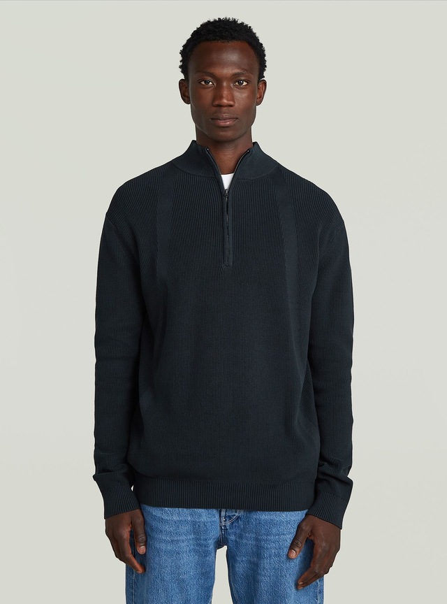 G-STAR Longpullover »Structured Half Zip Knit«