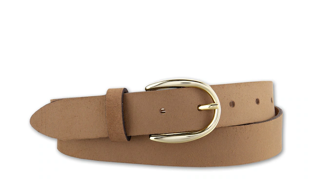 BERND GÖTZ Ledergürtel »Ledergürtel mit samtigem Look und Goldschließe«