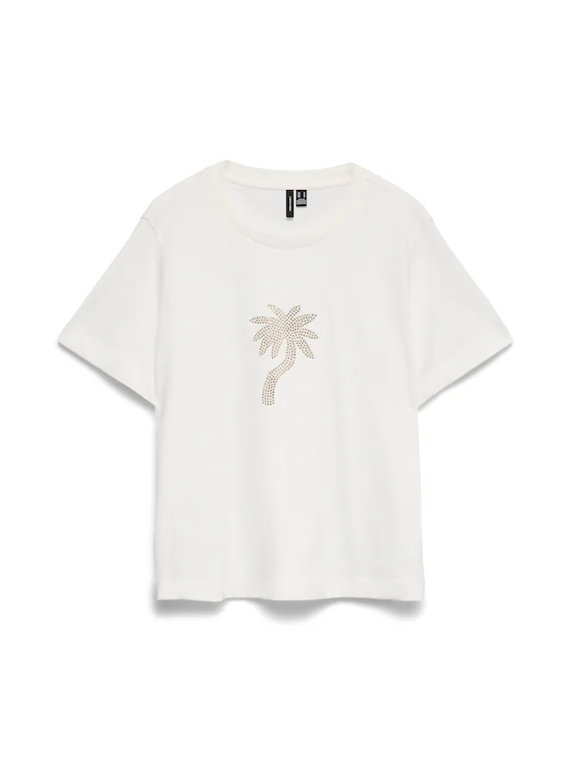 Vero Moda Kurzarmshirt »VMPALMA METTE SS TOP BOX JRS« Baumwolle