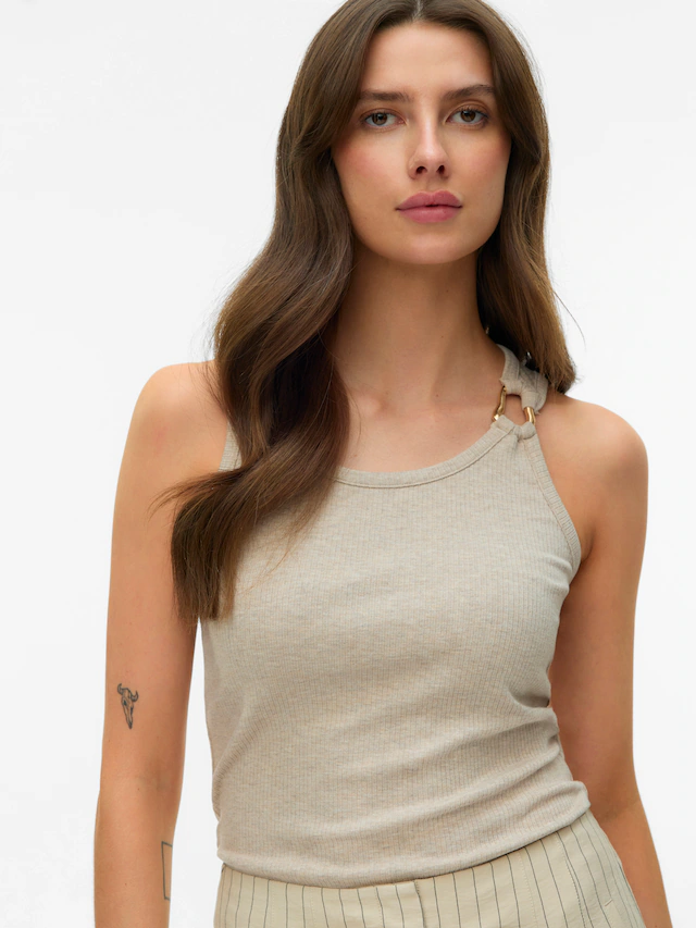 Vero Moda Tanktop »VMKIKI S/L O-NECK TOP JRS BTQ« Viskosemischung, regular fit