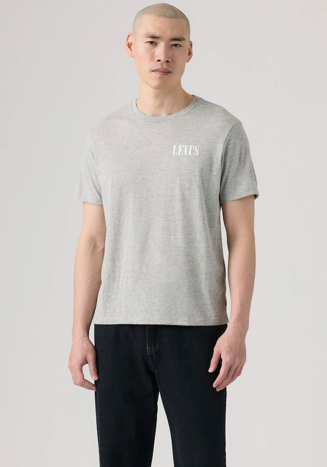 Levi's® T-Shirt »GRAPHIC CREWNECK TEE« Melierter Feinstrick, pflegeleichter Materialmix