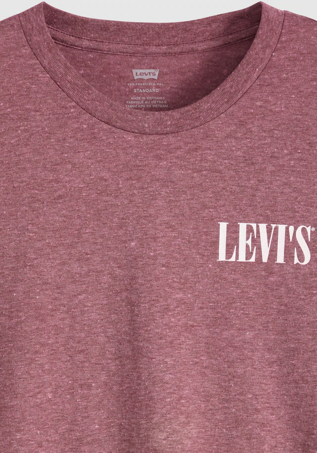 Levi's® T-Shirt »GRAPHIC CREWNECK TEE« Melierter Feinstrick, pflegeleichter Materialmix