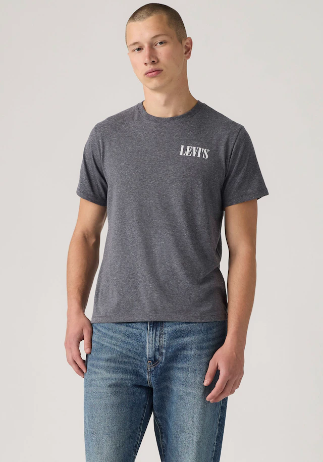 Levi's® T-Shirt »GRAPHIC CREWNECK TEE« Melierter Feinstrick, pflegeleichter Materialmix