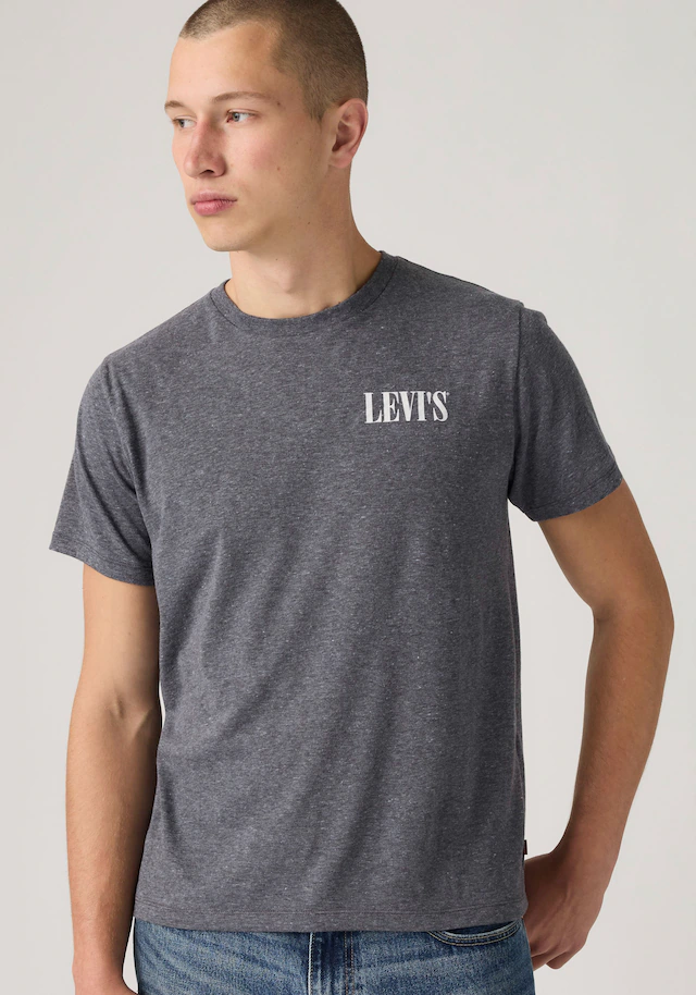 Levi's® T-Shirt »GRAPHIC CREWNECK TEE« Melierter Feinstrick, pflegeleichter Materialmix