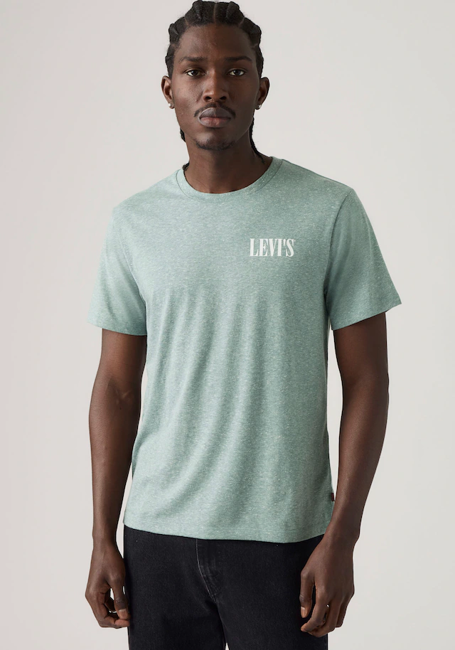 Levi's® T-Shirt »GRAPHIC CREWNECK TEE« Melierter Feinstrick, pflegeleichter Materialmix