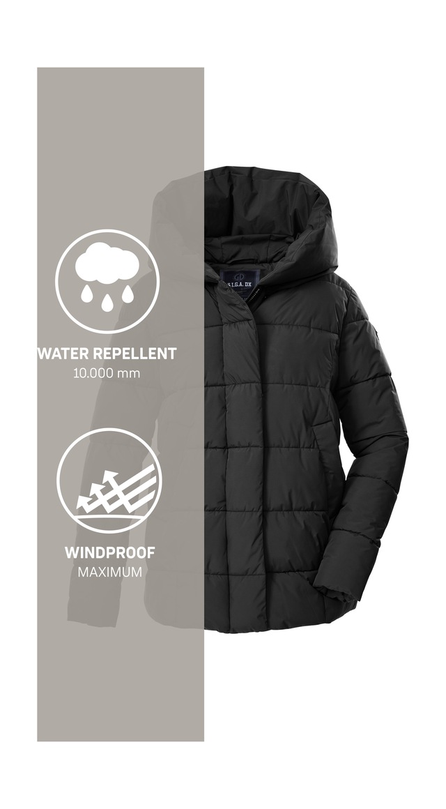 G.I.G.A. DX by killtec Steppjacke »GW 57 WMN QLTD JCKT« Wind- und wasserabweisende Steppjacke mit großer Kapuze