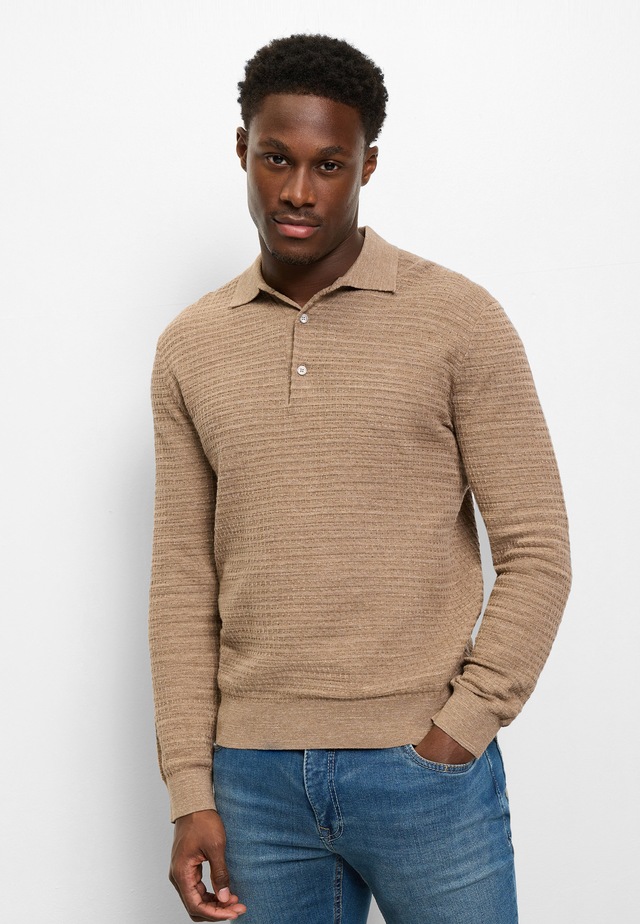 OLYMP Langarm-Poloshirt »OLYMP Casual Strick, Polo langarm«