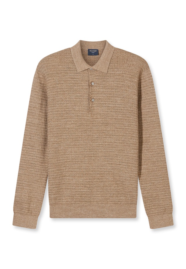 OLYMP Langarm-Poloshirt »OLYMP Casual Strick, Polo langarm«