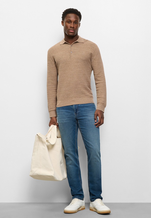 OLYMP Langarm-Poloshirt »OLYMP Casual Strick, Polo langarm«