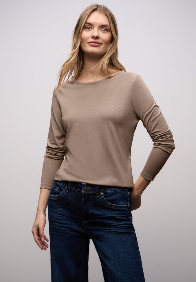 STREET ONE Langarmshirt mit Rundhalsausschnitt