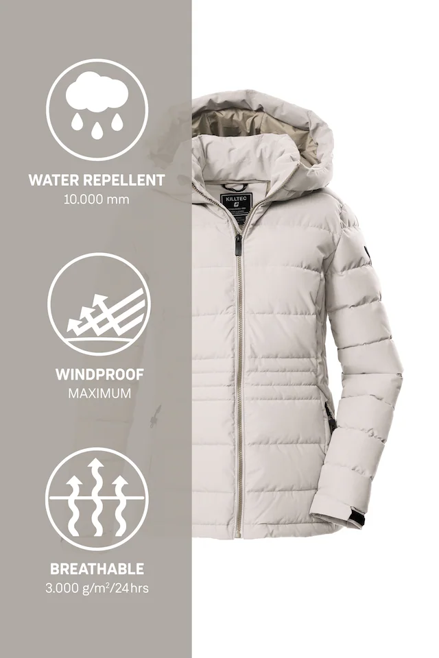 Killtec Winterjacke »KOW 10 WMN QLTD JCKT« mit regulierbarer Kapuze, 10.000 mm Wassersäule, wasserabweisend