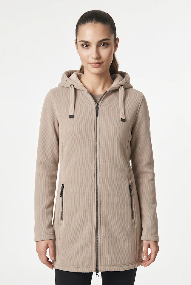 G.I.G.A. DX by killtec Strickfleecejacke »GW 44 WMN KNTFLC PRK« mit Kapuze in Longform, mit 2-Wege-Reißverschluss