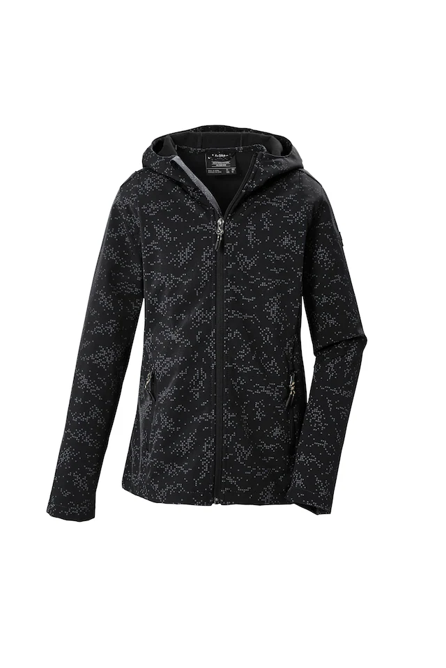 Killtec Softshelljacke für Kinder, mit regulierbarer Kapuze, winddicht, wasserabweisend