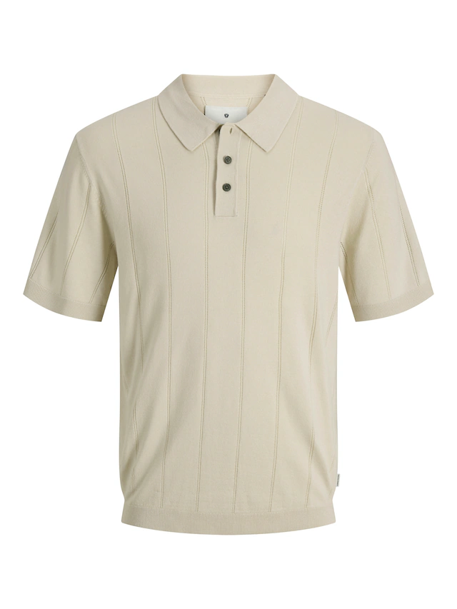 Jack & Jones Polokragenpullover »JPRBLAWILLIAM STRUCTURE KNIT POLO SS SN« Viskosemischung, regular fit
