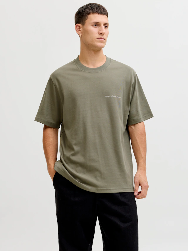 Jack & Jones »JPRBLAOWEN SS BRANDING TEE SN« Baumwollmischung, relaxed fit