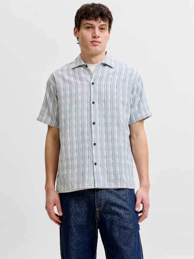 Jack & Jones Kurzarmhemd »JPRBLUTIAGO STRUCTURE SS RESORT SHIRT SN« Baumwolle, locker geschnitten