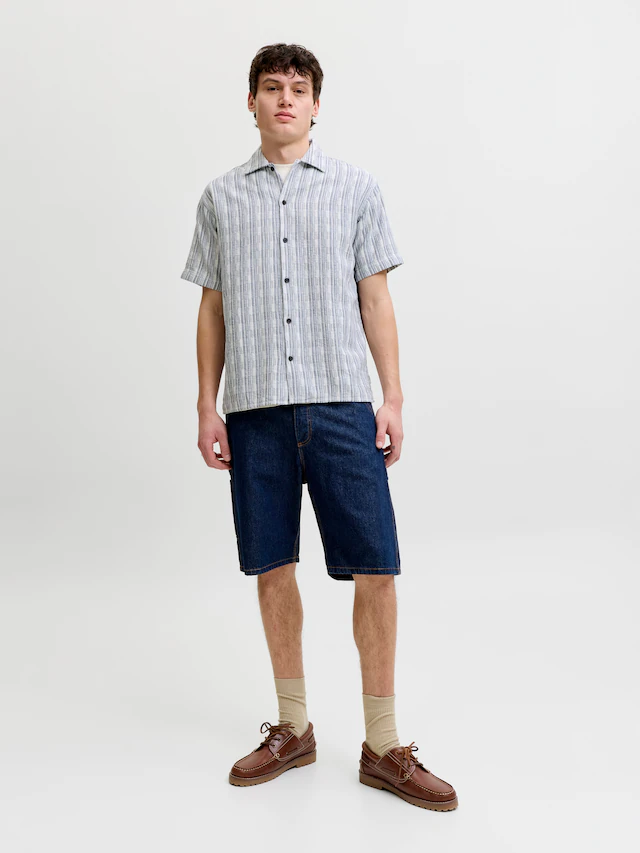 Jack & Jones Kurzarmhemd »JPRBLUTIAGO STRUCTURE SS RESORT SHIRT SN« Baumwolle, locker geschnitten