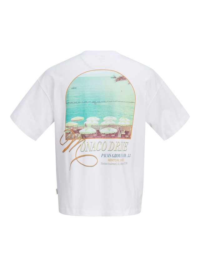 Jack & Jones Kurzarmshirt »JORSANREMO BACK TEE SS CREW NECK LN« Baumwolle