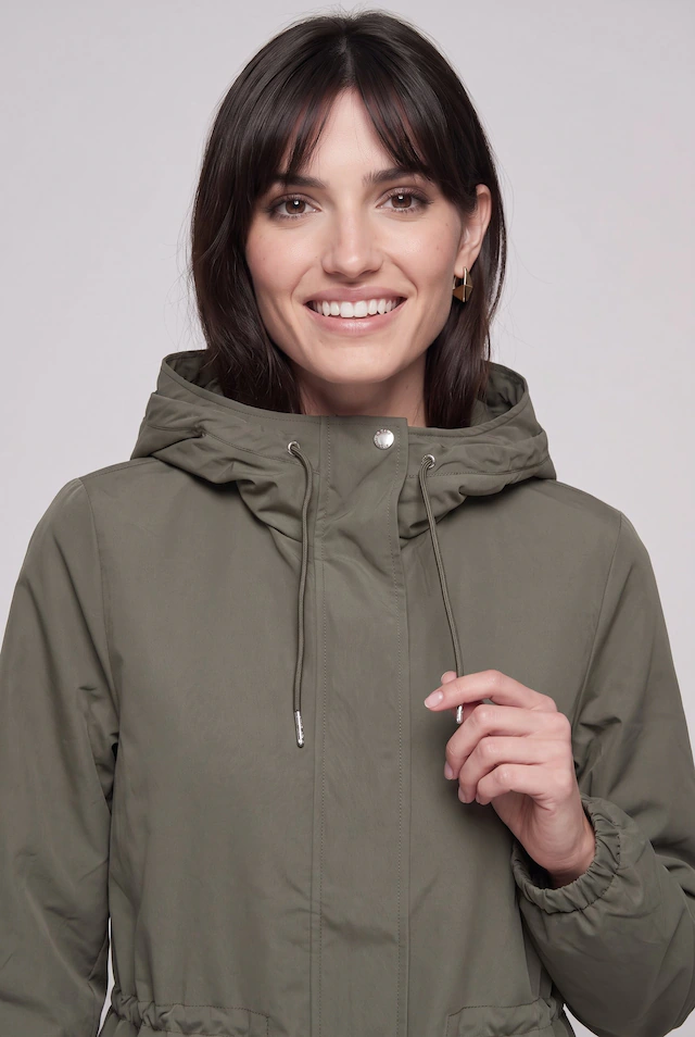 ONLY Parka »ONLASTA LIFE STRING PARKA OTW« mit Kapuze Kunstfaser