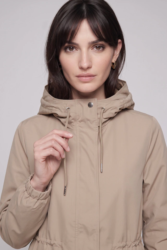 ONLY Parka »ONLASTA LIFE STRING PARKA OTW« mit Kapuze Kunstfaser