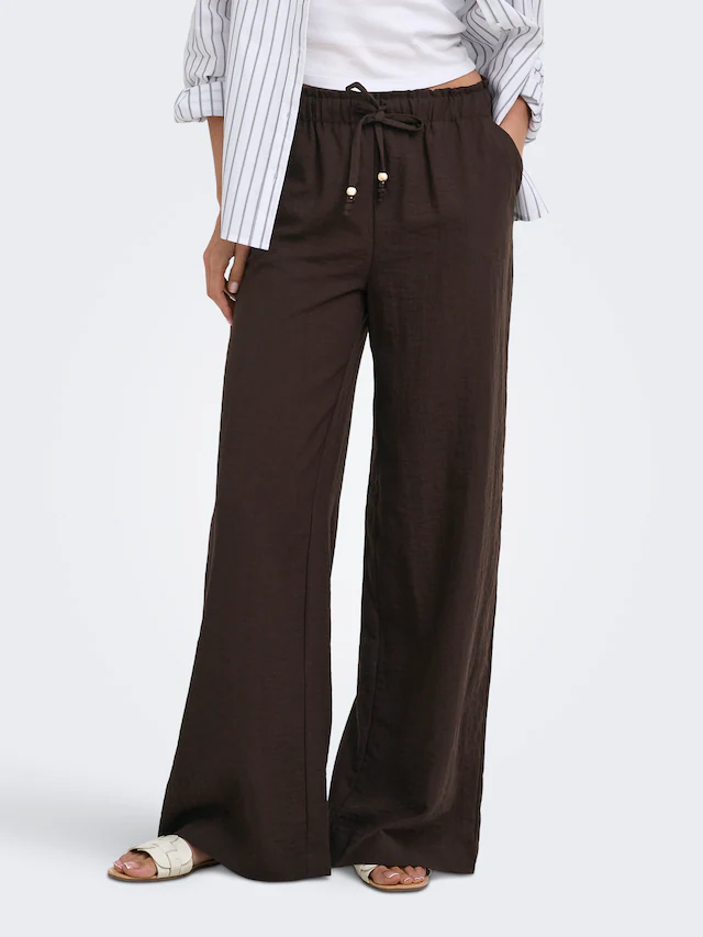 ONLY Schlupfhose »ONLEMMIA MW PULL-UP X-WIDE PANT PNT« Materialmix, Regular Waist