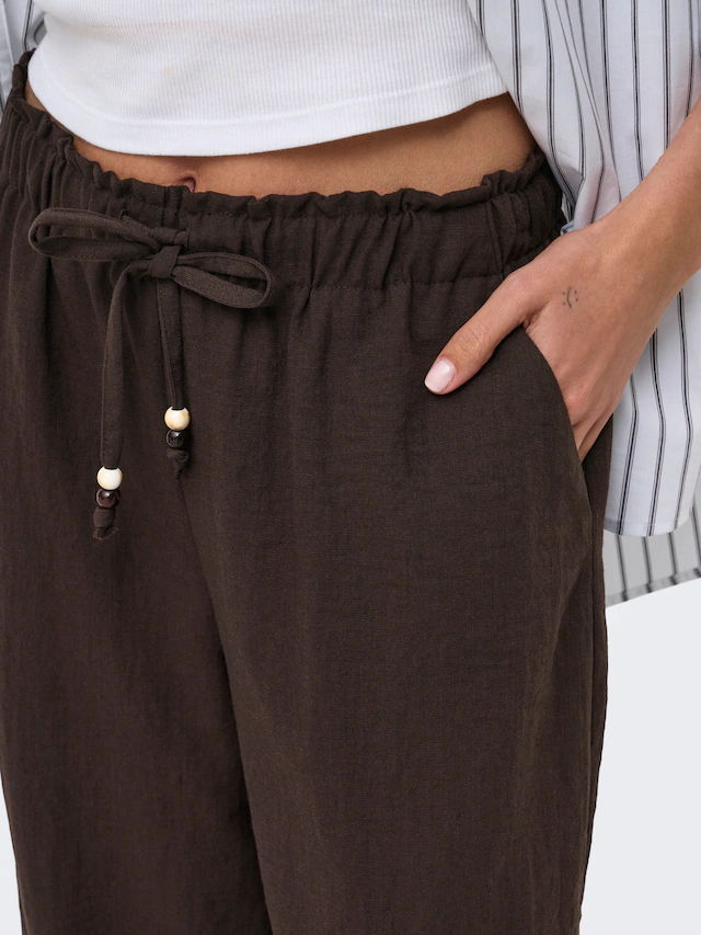 ONLY Schlupfhose »ONLEMMIA MW PULL-UP X-WIDE PANT PNT« Materialmix, Regular Waist
