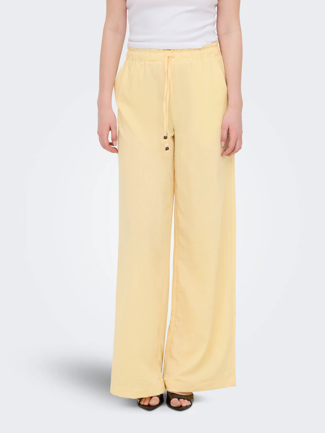 ONLY Schlupfhose »ONLEMMIA MW PULL-UP X-WIDE PANT PNT« Materialmix, Regular Waist