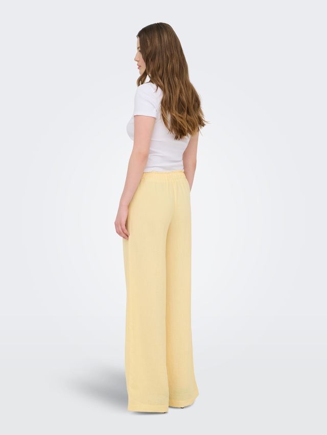 ONLY Schlupfhose »ONLEMMIA MW PULL-UP X-WIDE PANT PNT« Materialmix, Regular Waist