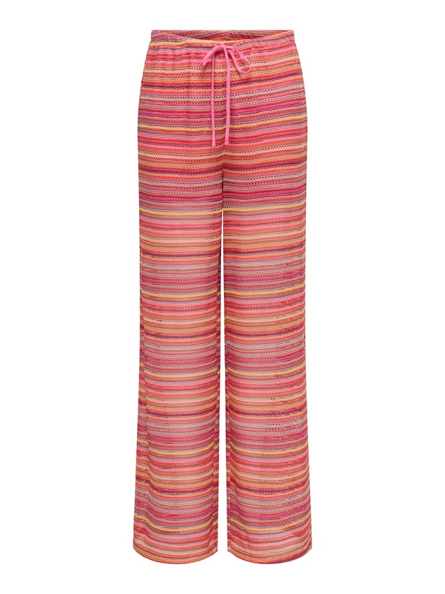 ONLY Schlupfhose »ONLSANDY WIDE TIE STRING PANTS JRS« Materialmix, regular fit