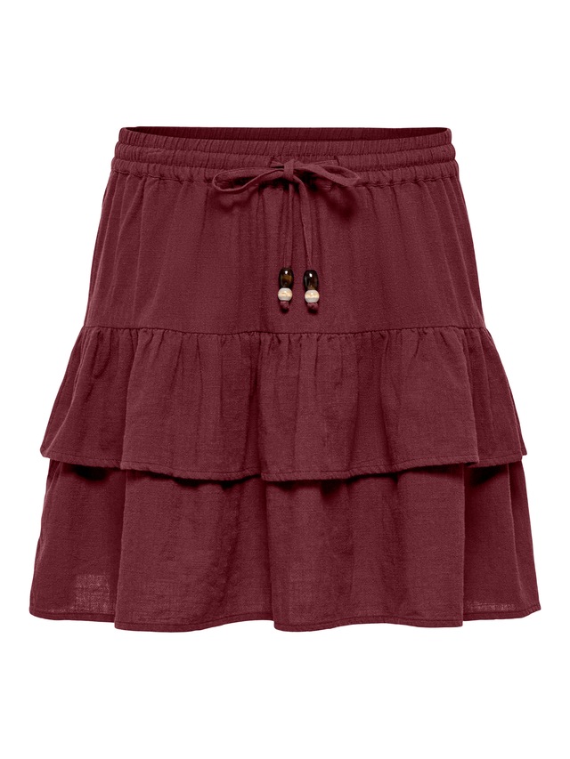 ONLY Minirock »ONLSWAR STRING SHORT SKIRT WVN« Baumwolle