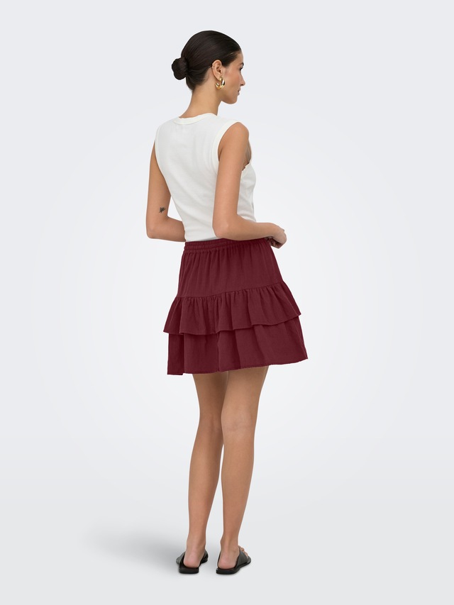 ONLY Minirock »ONLSWAR STRING SHORT SKIRT WVN« Baumwolle