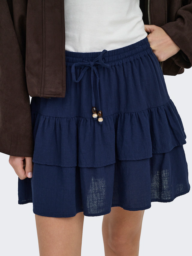 ONLY Minirock »ONLSWAR STRING SHORT SKIRT WVN« Baumwolle