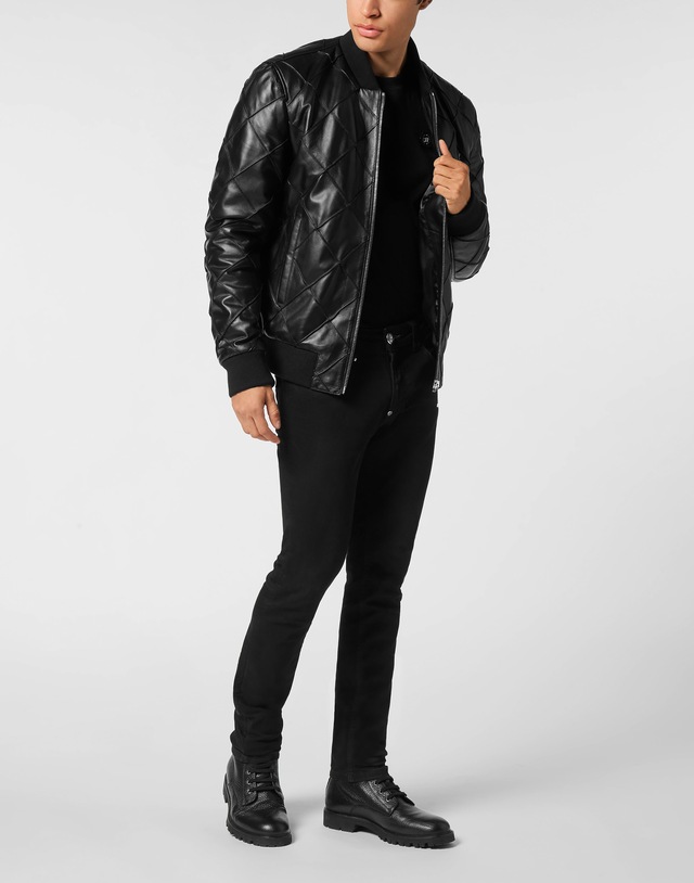 PHILIPP PLEIN Lederjacke »Leder-Bomberjacke«