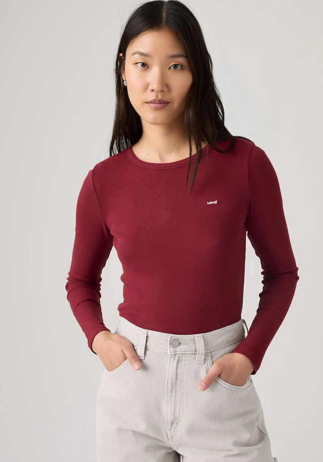 Levi's® Langarmshirt »HAYES LS TEE« in Ripp-Optik