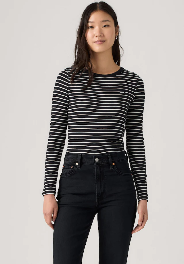 Levi's® Langarmshirt »HAYES LS TEE« in Ripp-Optik