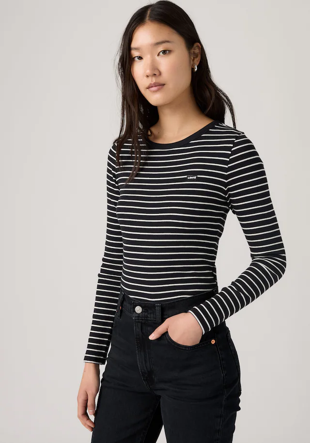 Levi's® Langarmshirt »HAYES LS TEE« in Ripp-Optik